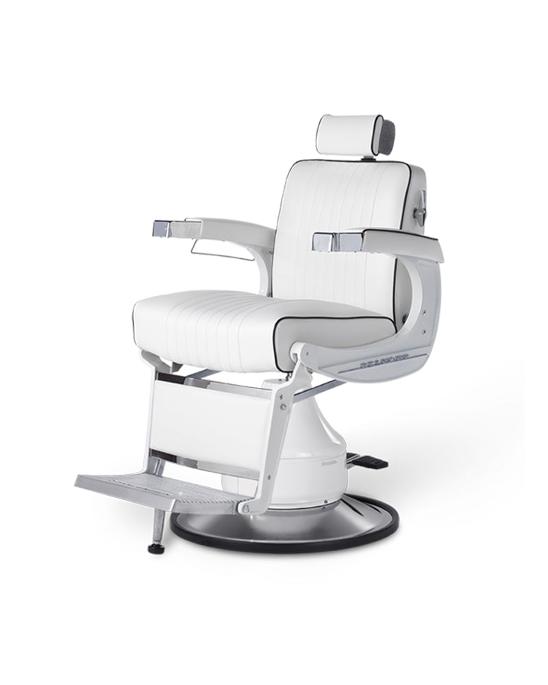 Apollo II Elite - Balta barber kėdė su varikliu